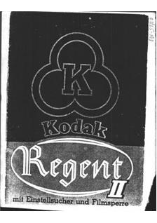 Kodak Regent 2 manual. Camera Instructions.